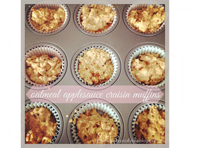 Oatmeal Applesauce Craisin Muffins Recipe